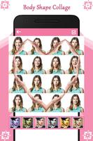 Body Shape Collage Editor : Selfie Symbol Collage Affiche