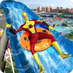 Descargar APK de Super hero Tobogán: Parque acuatico Juego Aventura