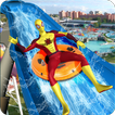 Super Hero Water Slide: Water Park Adventure Game