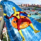 Super Hero Water Slide: Water Park Adventure Game آئیکن