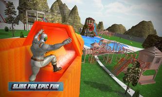 Super Hero Water Slide: Water Park Adventure Game اسکرین شاٹ 1