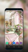 برنامه‌نما Cute Wallpaper Vintage Floral Bike عکس از صفحه