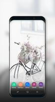 Cute Wallpaper Vintage Floral Bike اسکرین شاٹ 2