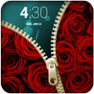 Red Rose Zipper Screen Lock