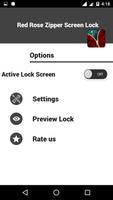 Red Rose Zipper Screen Lock imagem de tela 3