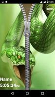 Snake Skin Zipper Lock Screen Affiche