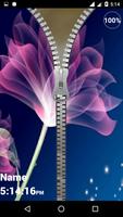 Transparent Zipper Lock Screen Cartaz