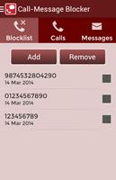 Call SMS Blocker imagem de tela 1