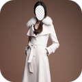 Girls Long Coat Photo Montage