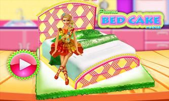 Princess Bed Cake Maker Game! Gâteaux de poupée Cu Affiche
