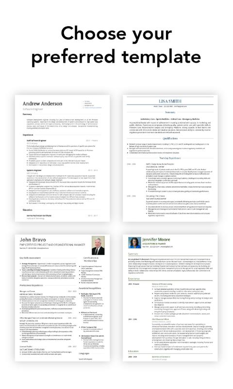resume free builder