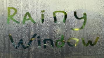 Rainy window poster