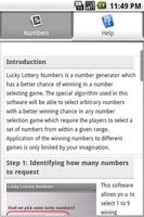 Lucky Lottery Numbers screenshot 1