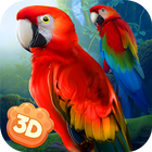 Wild Parrot Sim 3D: Jungle Bird Fly Game icône