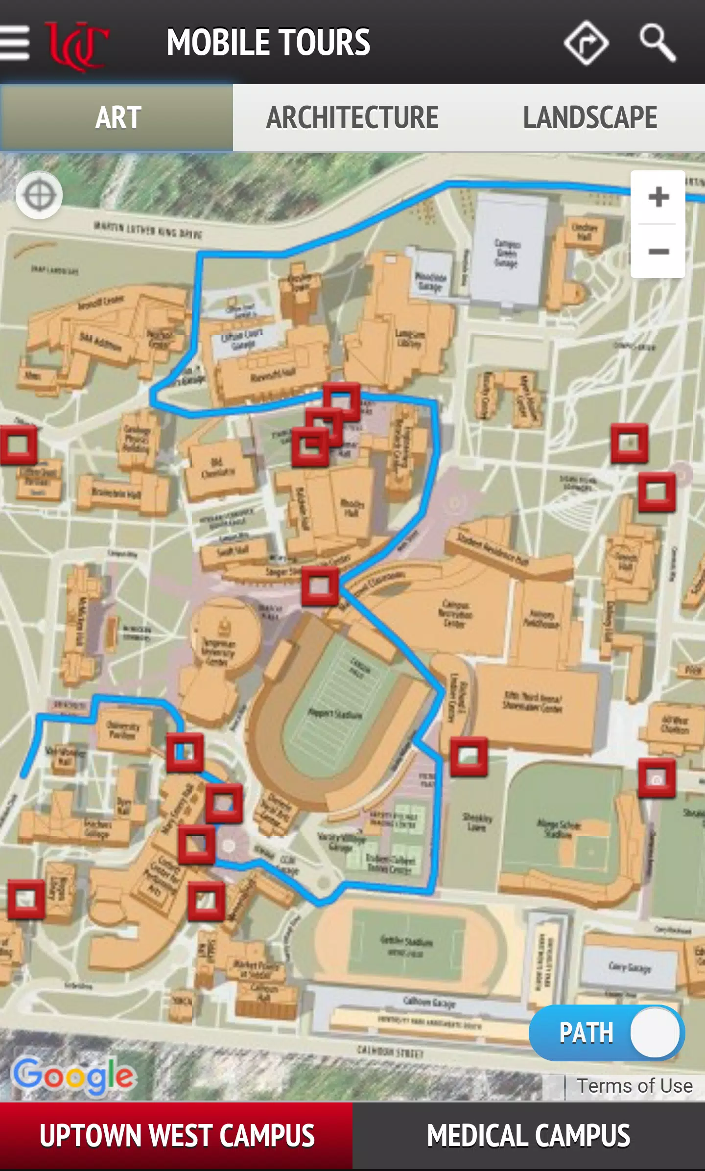 Uc Uptown Campus West Map Uc Uptown Campus Tours For Android - Apk Download