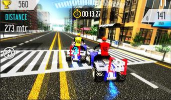 3D quad bike racing poster