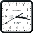 Roman square clock widget icône