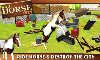 जंगली घोड़ा रोष - 3 डी का खेल पोस्टर