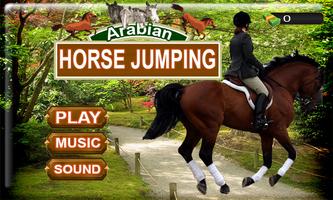 El salto del caballo árabe Poster
