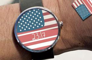 America USA Flag Watch Face Affiche