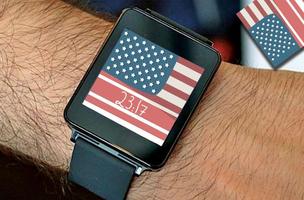 America USA Flag Watch Face capture d'écran 1