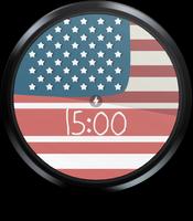 America USA Flag Watch Face capture d'écran 2