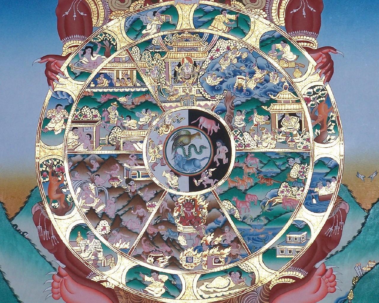 Колесо Сансары Индия. Сансара Самсара буддизм. Буддизм круг Сансары. Тибетский круг Сансары.