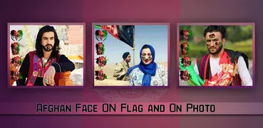 Afghan Flag On Face - Faceflag