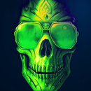 Green Skull Live Wallpaper aplikacja