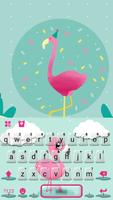 Pink Cartoon Flamingo Theme Affiche