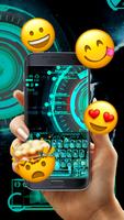 Green Ai Robot Neon Free Emoji Theme 스크린샷 2