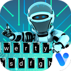 Blue Circuit Robot Keyboard Theme icône