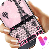 Eiffel Tower Black Lace Theme icône