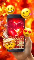 Red Golden Luxury Heart Keyboard Theme 스크린샷 2