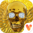 Magic Golden Skull Free Emoji Theme