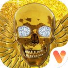 Magic Golden Skull Free Emoji Theme 图标