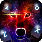 Neon Wolf Keyboard Theme icône