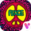 Hippie Peace Free Emoji Theme APK