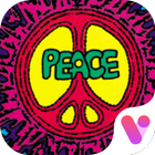 Hippie Peace Free Emoji Theme icône
