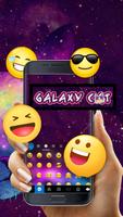 Purple Galaxy Cat Free Emoji Theme capture d'écran 2