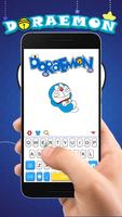 Doraemon Blue White Keyboard Theme Affiche