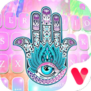 Colorful Ink Hamsa Hand Keyboard Theme APK