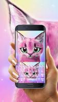 Pink Cute Cat Free Emoji Theme capture d'écran 1