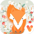 Orange Lovely Fox Free Emoji Theme icône