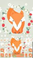 Orange Lovely Fox Free Emoji Theme Affiche