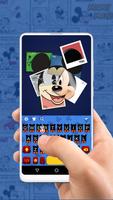 Cute Mickey Mouse Blue Free Emoji Theme تصوير الشاشة 1