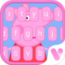 Cute Peppa Pig Pink Cartoon Keyboard Theme APK