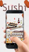 Japanese style cute Sushi Keyboard Theme captura de pantalla 1