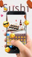 Japanese style cute Sushi Keyboard Theme captura de pantalla 2