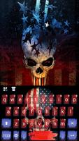 American Skull US Keyboard Affiche